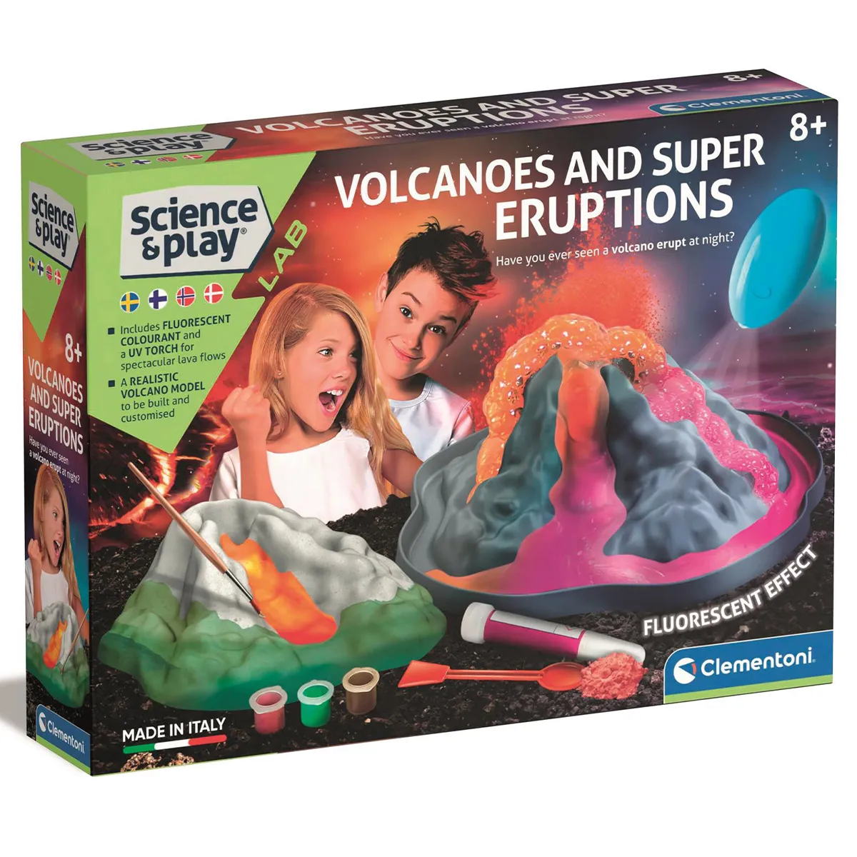 Clementoni Science & Play - Volcano glow in the dark I-78803