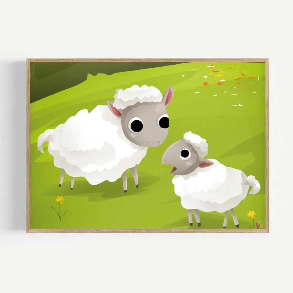 Abcleg Plakat Mæ, si'r det lille lam A3 99-mæpla3