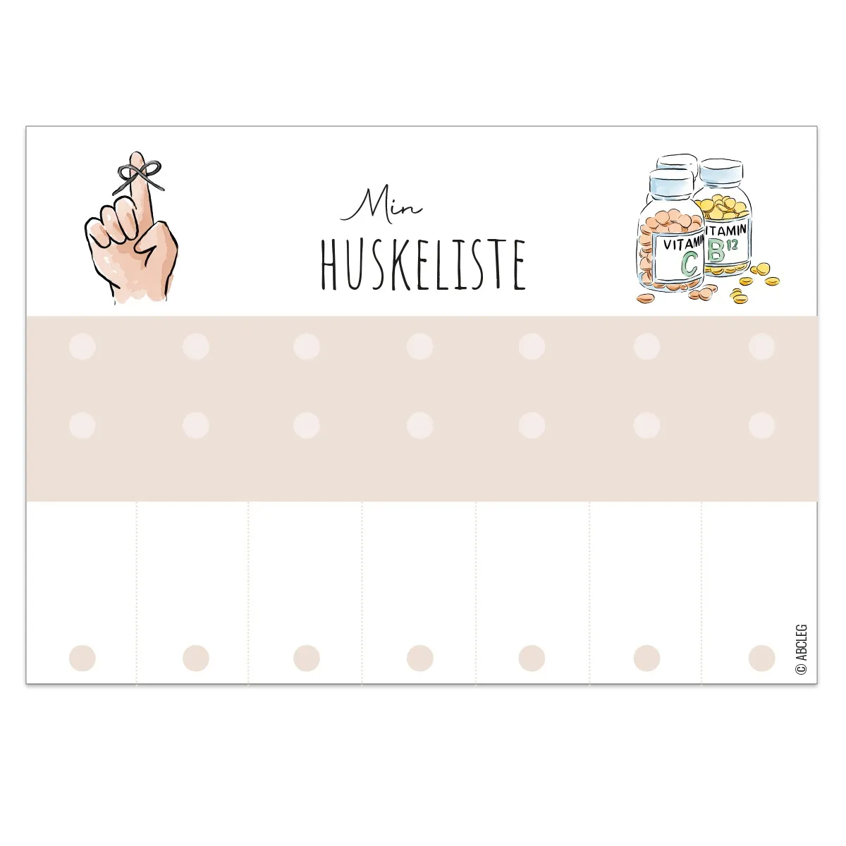 Fleksibel Tjekliste Husk til piktogrammer – KUN tjeklisten 99-tjekhusk