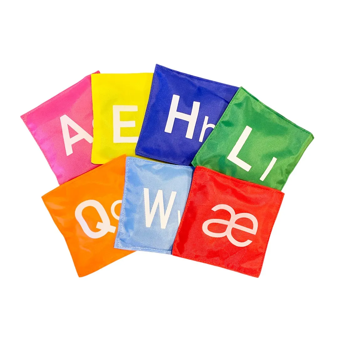 Ærteposer (sæt) med bogstaver inkl. æ,ø,å MAG5703