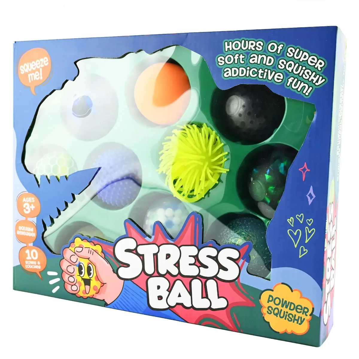 Squeeze Ball Sæt Dinosaur – 10 bolde X-500102