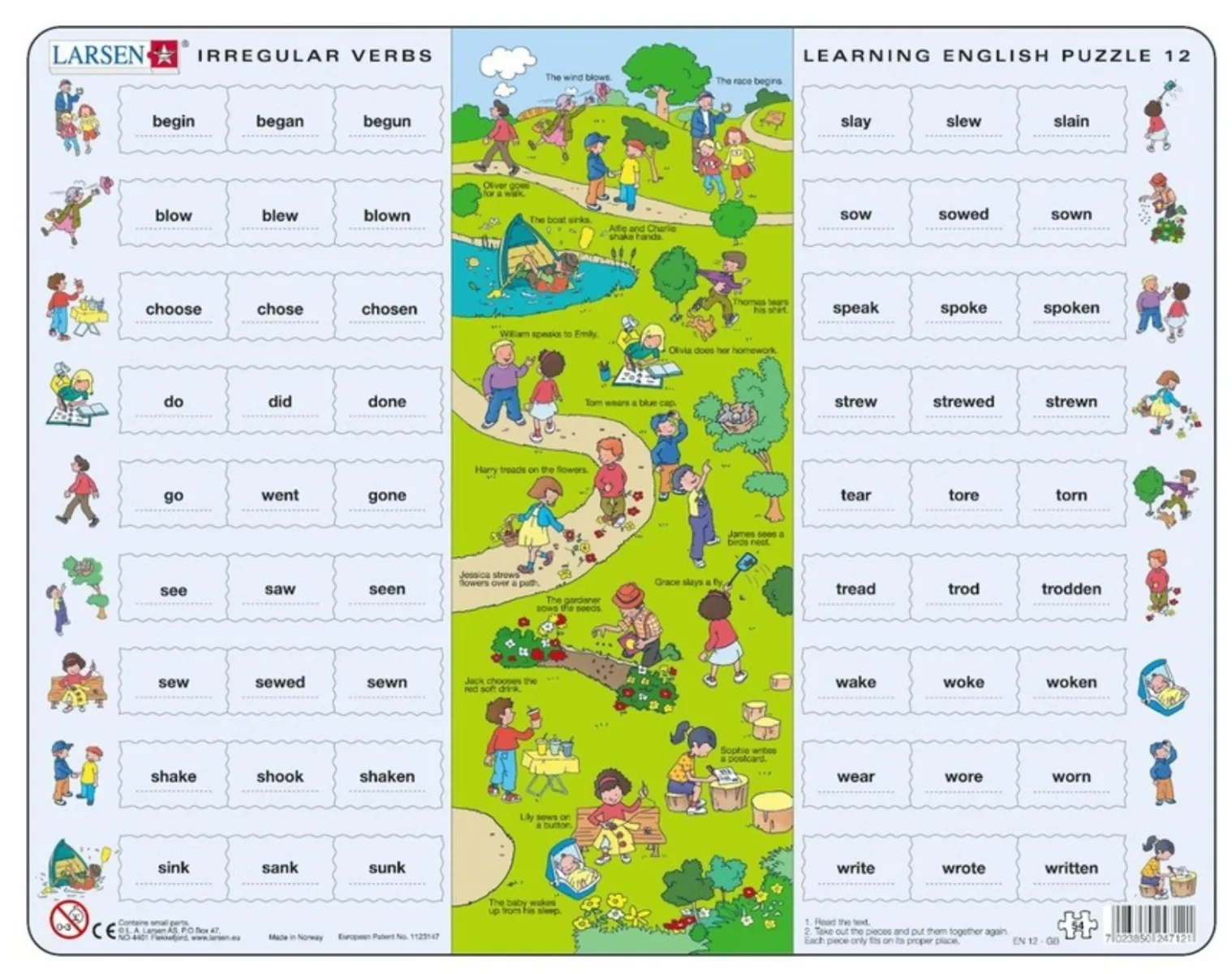 Larsen Puslespil - Lær engelske verber 12 EN6V