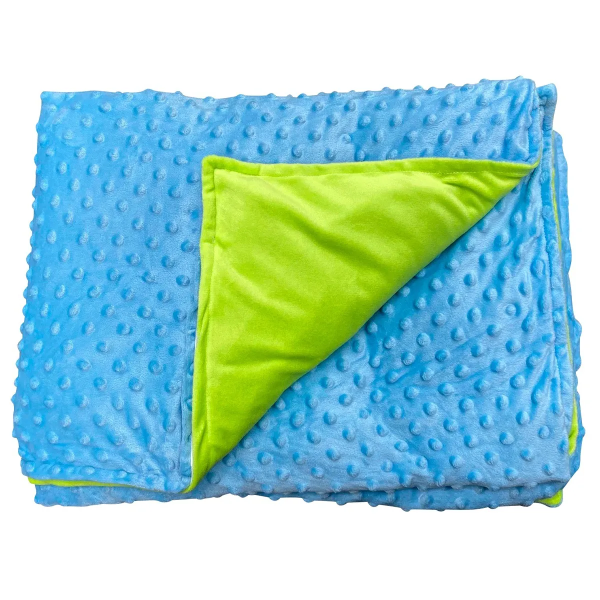 Tyngdetæppe blå/grøn 3 kg - 90 x 100 cm. X-004908