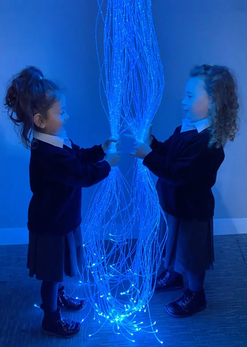 100 haletråde fiberoptisk gardin - 1 meter X-004792