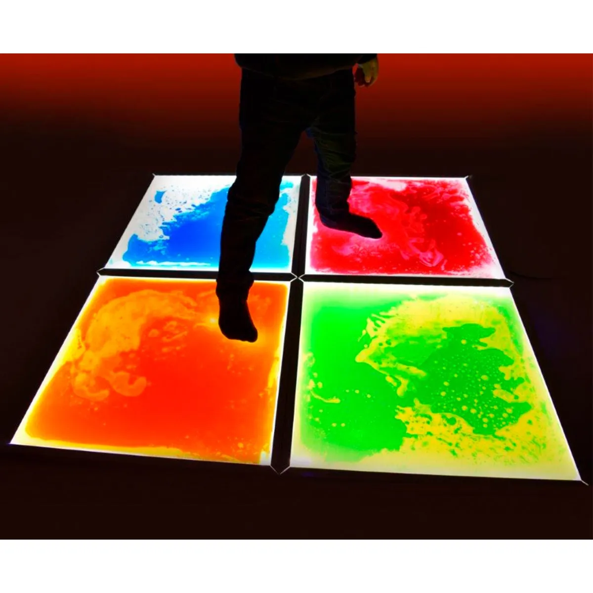 Lysende sensoriske sanseplader (4 fliser og 1 adapter) X-000283