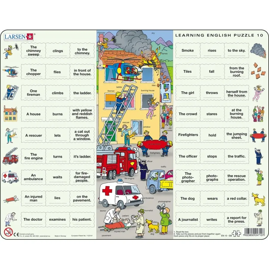 Larsen Puslespil - Lær engelsk 10 37-ENG10GB