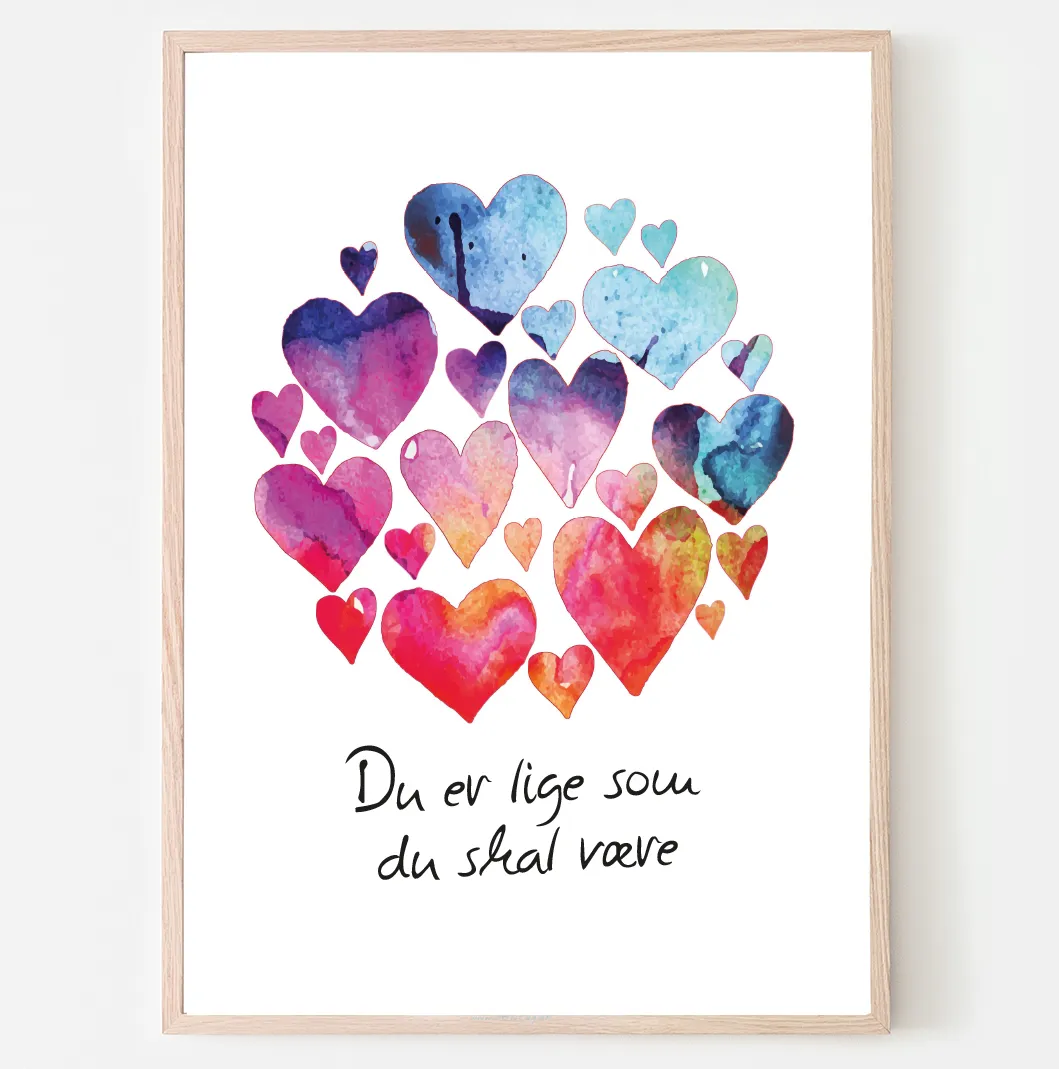 Abcleg Plakat - Du er lige som du skal være - lilla A3 (29.7 × 42) 99-500116