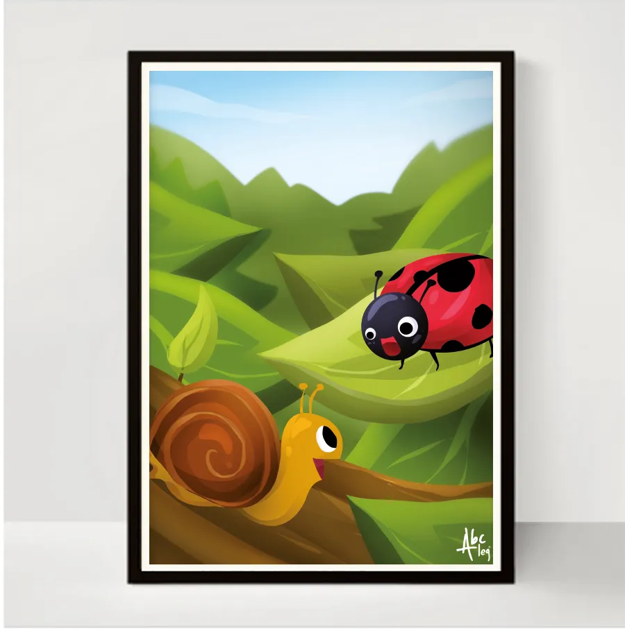 Abcleg Plakat - Mariehønen Evigglad A3 99-500444