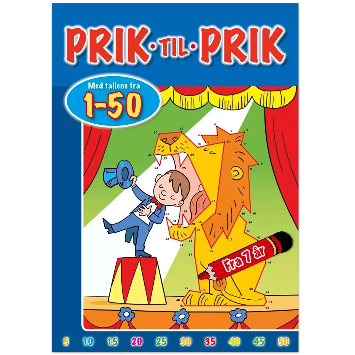Bolden Malebog - Prik til prik, 1-50 (cirkus) 9788772055770