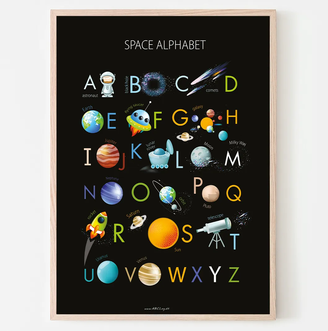 Abcleg Plakat - Space Alphabet 50 x 70 cm 99-1235