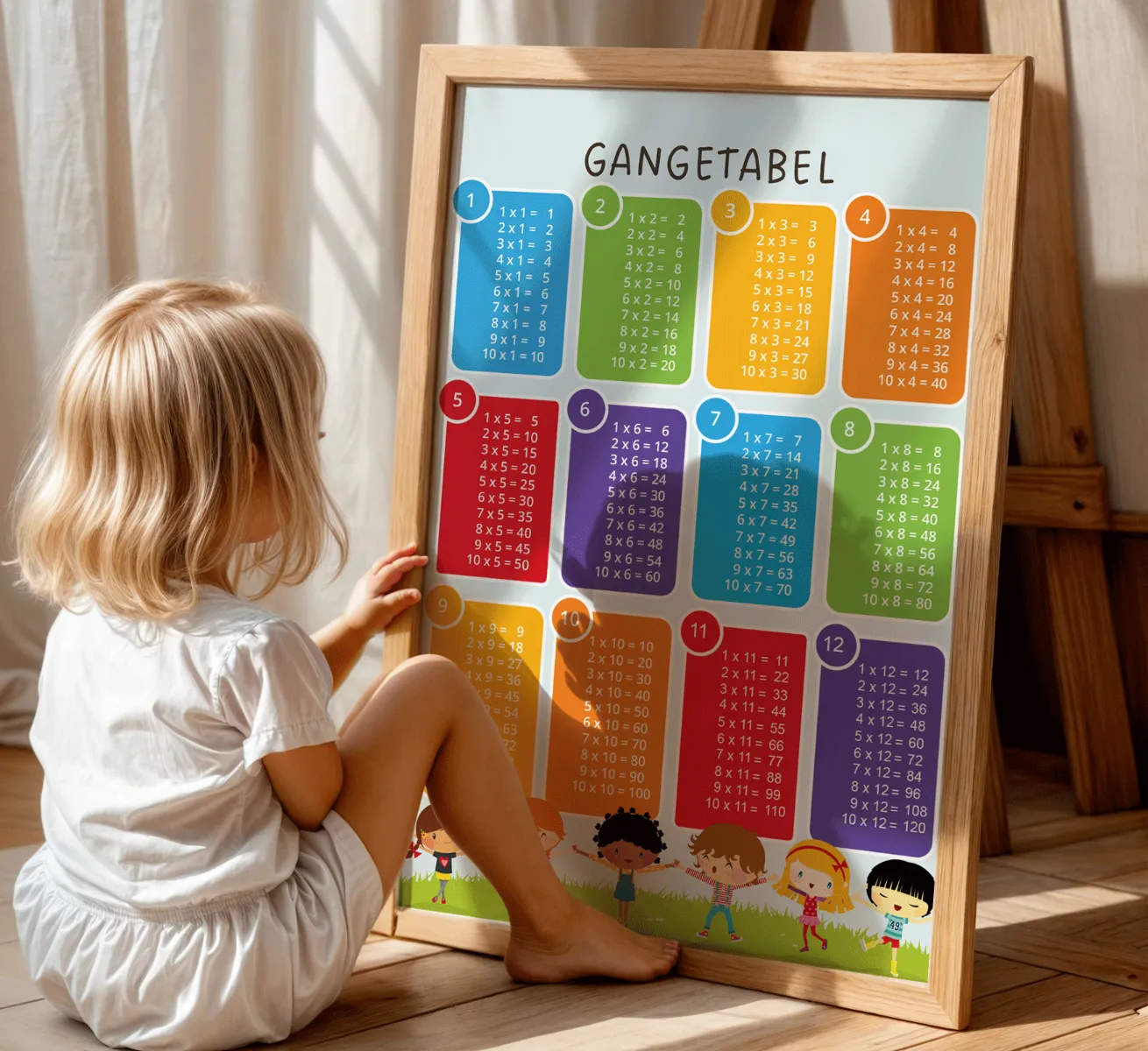 Abcleg Plakat - Gangetabel 50 x 70 cm 99-8000-5070