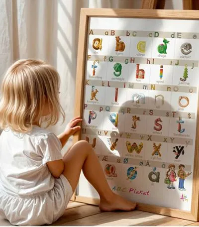 ABC plakat til børneværelset