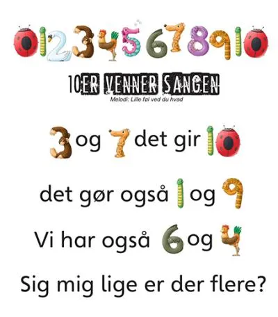 Lær at tælle til ti med "Ti'er sangen"